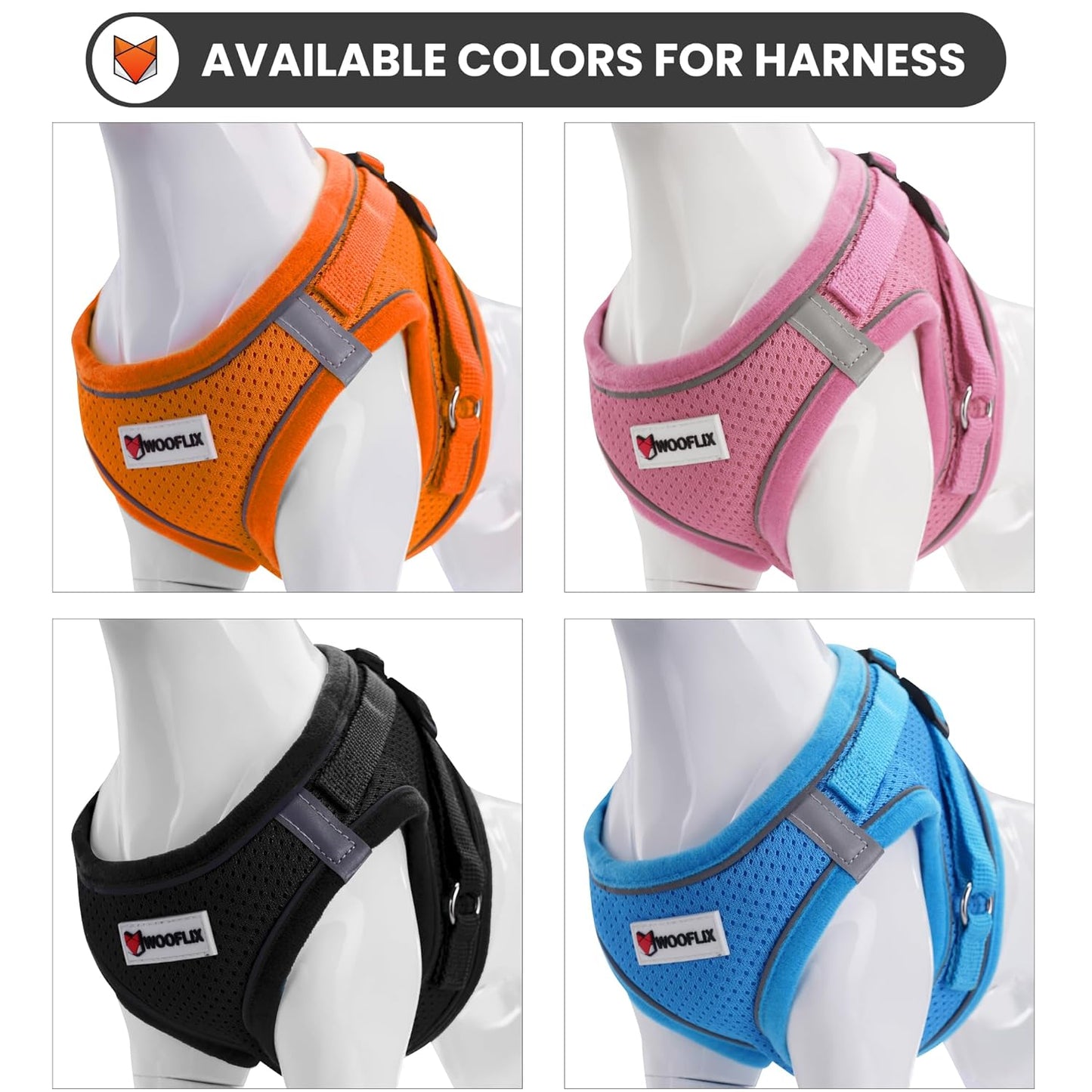 Reflective Soft-Padded Dog & Cat Harness (7–10 kg, Pink)