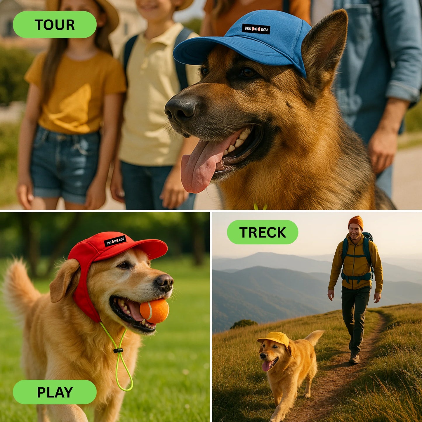 Red Loom and Latch dog baseball cap, lightweight pet accessory, shown on a small dog, easy to wear and stylish for pets.