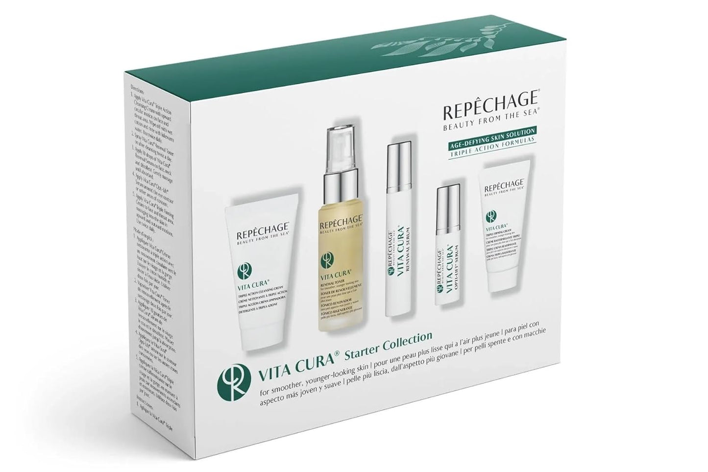 Repechage Daily Home Regimen Face Care Kit for Anti-Ageing with 5 products - Face Cleansing Cream, Renewal Toner, Renewal Serum, Opti Lift Serum, Triple Firming Cream for Firmer & Smoother Skin. - Loom and Latch