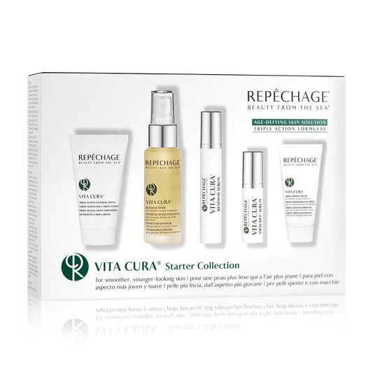 Repechage Daily Home Regimen Face Care Kit for Anti-Ageing with 5 products - Face Cleansing Cream, Renewal Toner, Renewal Serum, Opti Lift Serum, Triple Firming Cream for Firmer & Smoother Skin.