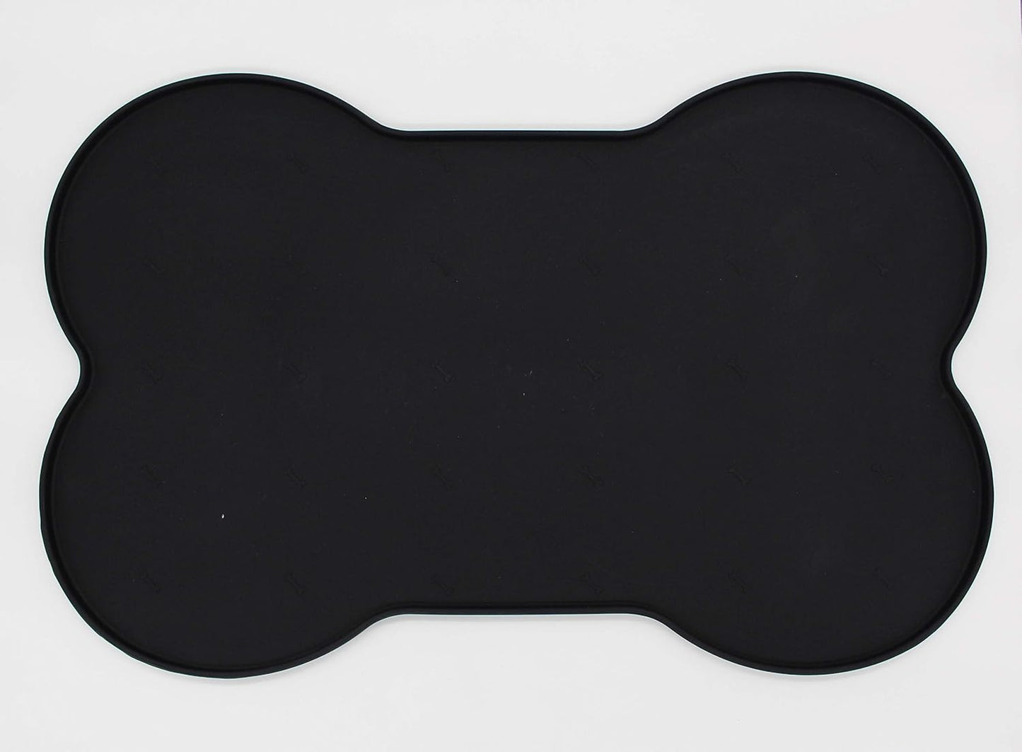 Silicone anti-spill pet feeding mat in waterproof bone shape with non-slip surface by Loom and Latch