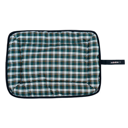 Loom and Latch Green Valley Pet Mat, lightweight and comfortable for everyday use, with soft fabric and vibrant green color.