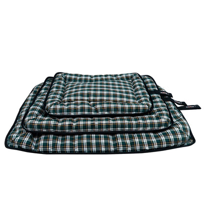 Green Valley Pet Mat by Loom and Latch, lightweight and comfortable for everyday use, showing soft, green fabric with plush texture.