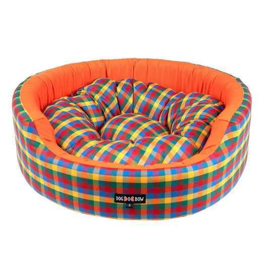 Soft round pet bed by Loom and Latch with cushioned surface and supportive design for cozy pet comfort.