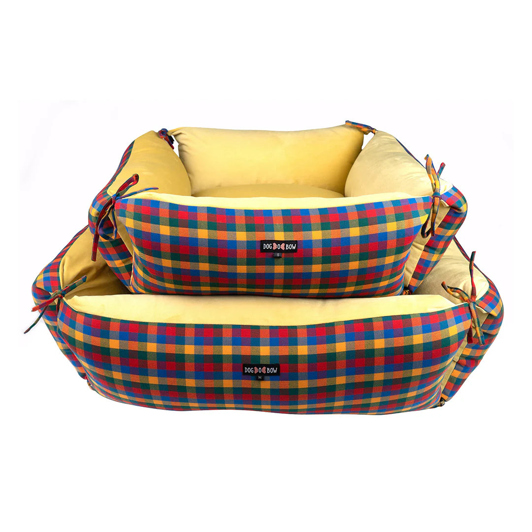 Lemon Zest Pet Bed by Loom and Latch showing a soft, cushioned pet bed with a fresh, lemon-inspired design and cozy fabric.