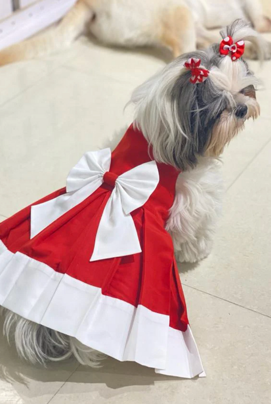 Loom and Latch festive pet dress for small dogs, lightweight and comfortable for special occasions, featuring a colorful, decorative design.