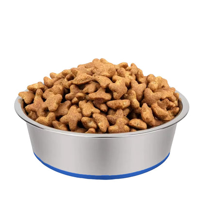 Heavy-Duty Stainless Steel Pet Bowl with Non-Slip Rubber Base (1600 ml)